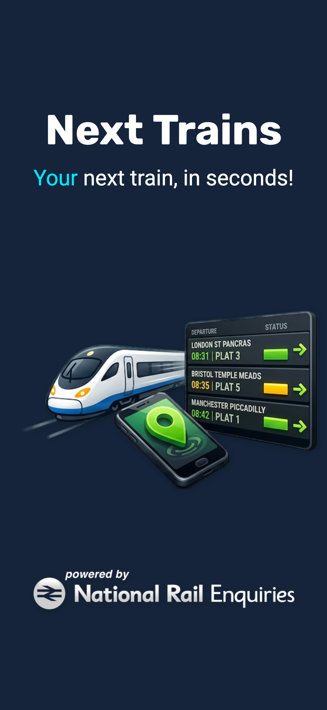 Next Trains, Your next train, in seconds